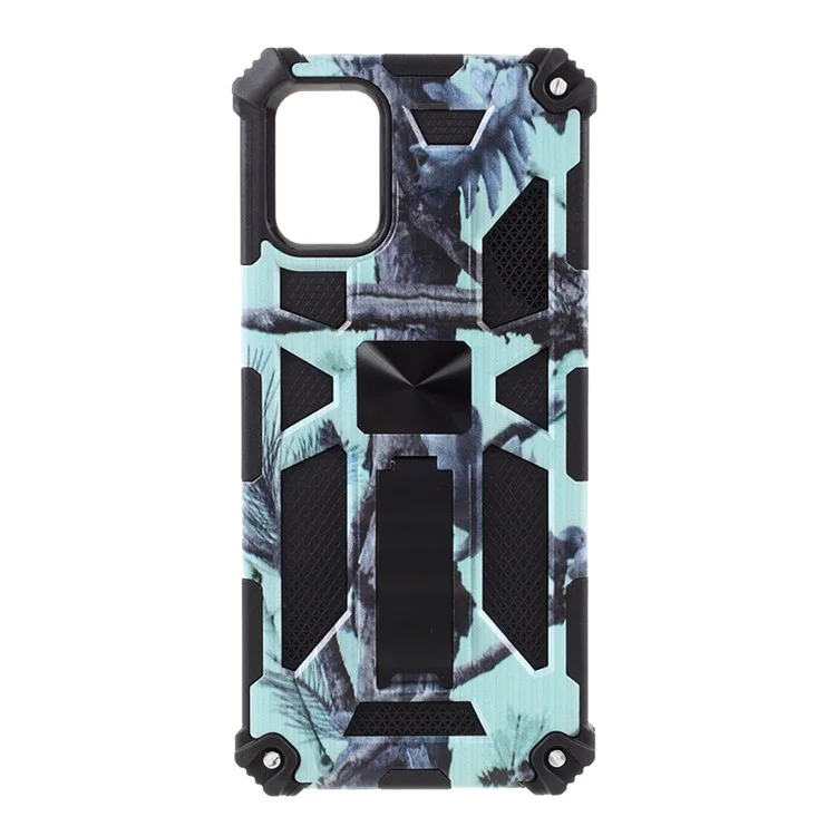 Camouflage Design Staccabile 2 In 1 Guscio Di Protezione Da Ammortizzatore Per Samsung Galaxy A71 SM-A715 - Cielo Blu