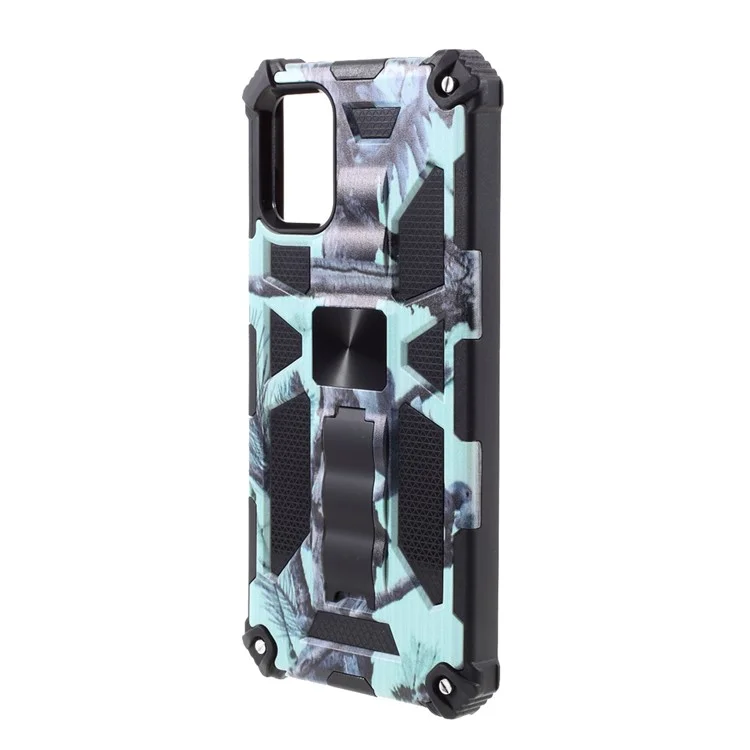 Camouflage Design Staccabile 2 In 1 Guscio Di Protezione Da Ammortizzatore Per Samsung Galaxy A71 SM-A715 - Cielo Blu