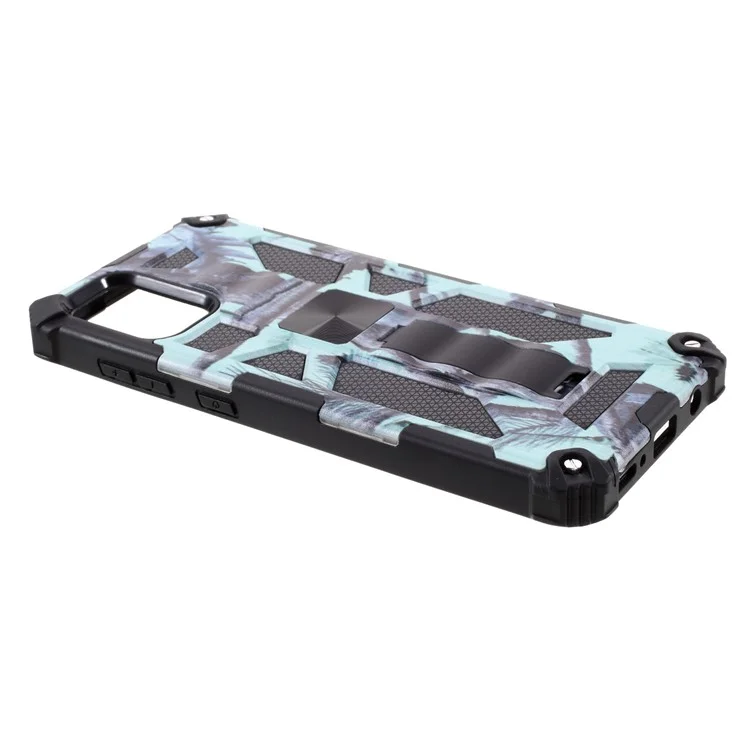Camouflage Design Staccabile 2 In 1 Guscio Di Protezione Da Ammortizzatore Per Samsung Galaxy A71 SM-A715 - Cielo Blu