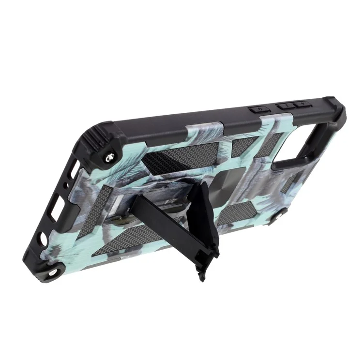 Camouflage Design Staccabile 2 In 1 Guscio Di Protezione Da Ammortizzatore Per Samsung Galaxy A71 SM-A715 - Cielo Blu