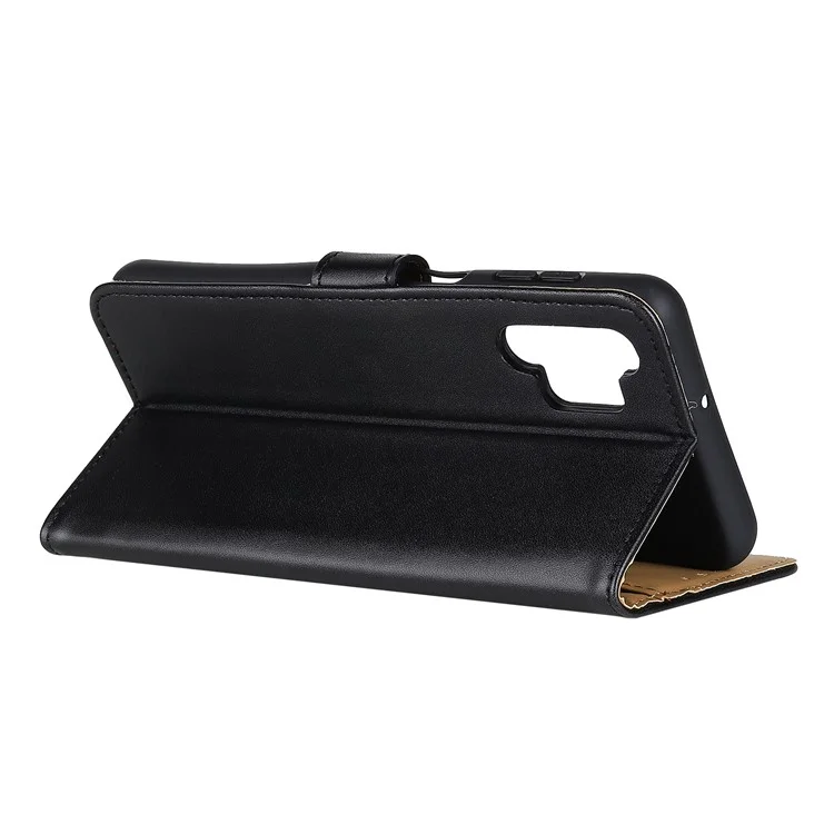 Para Samsung Galaxy A32 5G / M32 5G Capa de Capa de Barreta Capa de Couro Flip - Preto Escuro