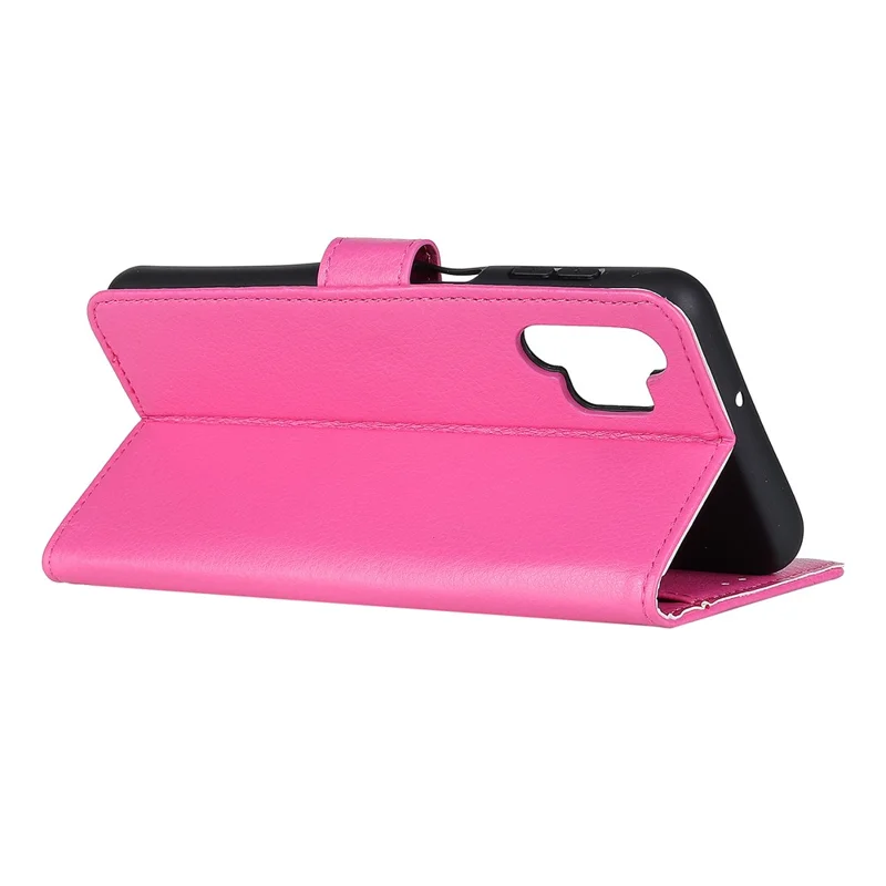 For Samsung Galaxy A32 5G / M32 5G Classic Litchi Texture Leather Phone Case with Wallet + Stand - Rose