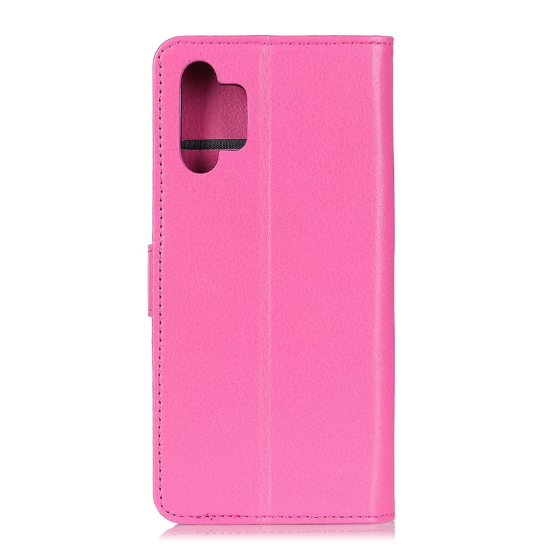 For Samsung Galaxy A32 5G / M32 5G Classic Litchi Texture Leather Phone Case with Wallet + Stand - Rose