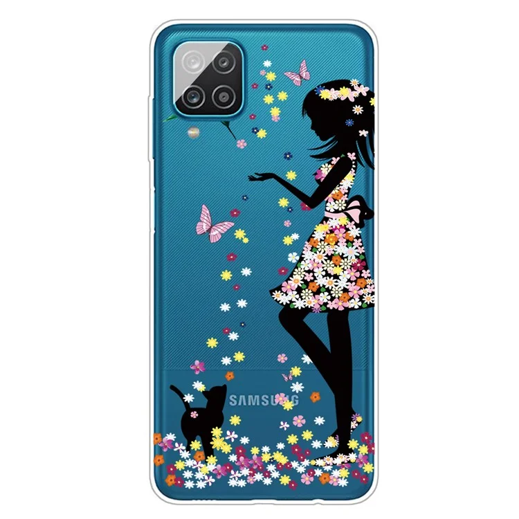 Tampa de Proteção Telefônica Flexível de TPU Para Samsung Galaxy A12 - Beleza
