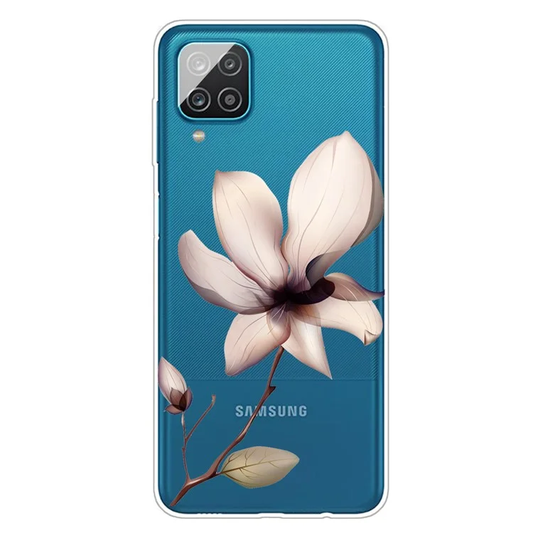 Patterned Soft TPU Phone Protective Cover for Samsung Galaxy A12 - Vivid Flower