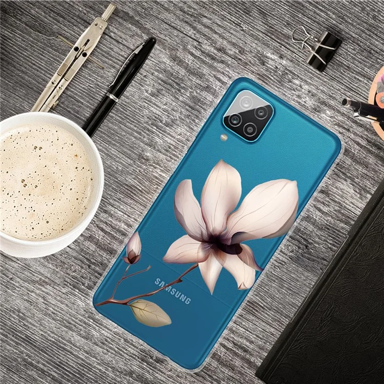 Patterned Soft TPU Phone Protective Cover for Samsung Galaxy A12 - Vivid Flower
