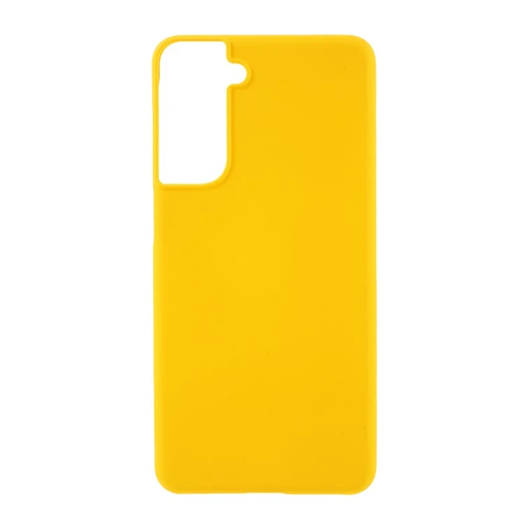 Rubberized Plastic Case for Samsung Galaxy S21+ Hard Protector Shell - Yellow