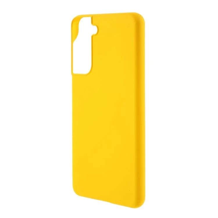 Rubberized Plastic Case for Samsung Galaxy S21+ Hard Protector Shell - Yellow