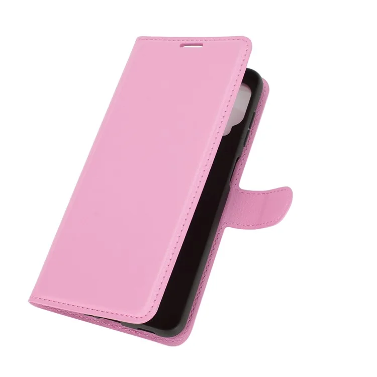 Guscio di protezione del telefono con trama in pelle litchi per Samsung Galaxy A12/M12 Accessorio per telefono cellulare a superficie multicolore - Rosa