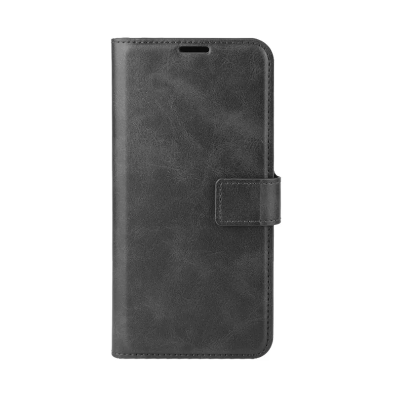 TPU + PU Leather Phone Stand Cover for Samsung Galaxy A12 - Black