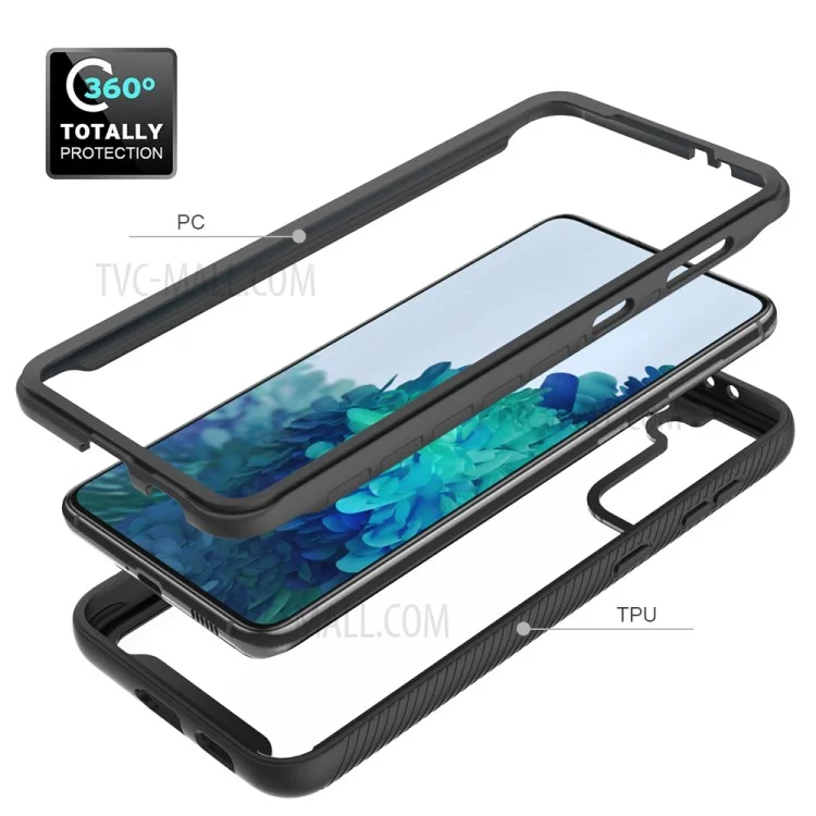 Protecteur hybride PC + TPU pour Samsung Galaxy S21+ Coque antichoc - Noir