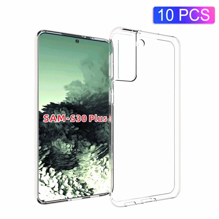 10Pcs/Pack Étui de protection résistant à l'eau Flexible TPU Cover pour Samsung Galaxy S21+ 5G