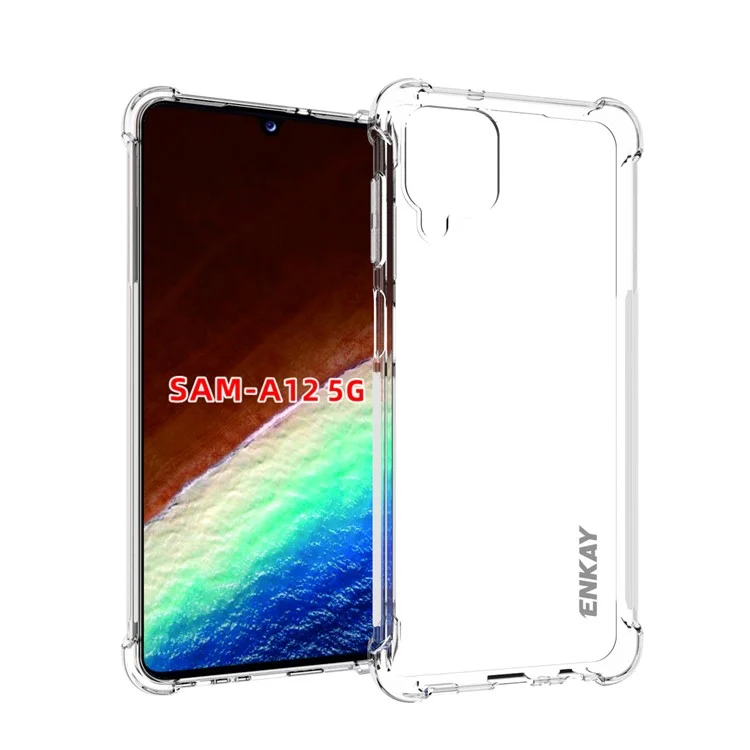ENKAY HAT PRINCE 4 Corners Thickened Shockproof Clear TPU Case для Samsung Galaxy A12