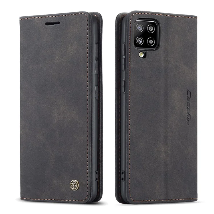 Serie Caseme 013 Series Auto-absorzed Leather Whatet Case Per Samsung Galaxy A42 5G - Nero