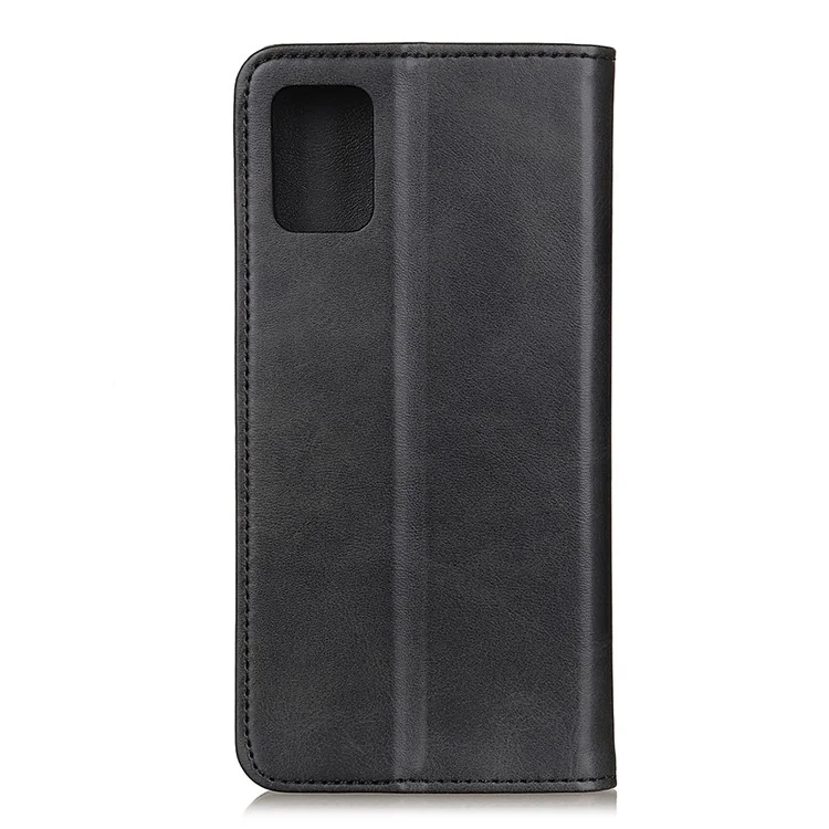 Auto-absorbed Scratch-resistant Split Leather Wallet Case per Samsung Galaxy A52 4G/5G / A52s 5G Stand Protector - Nero