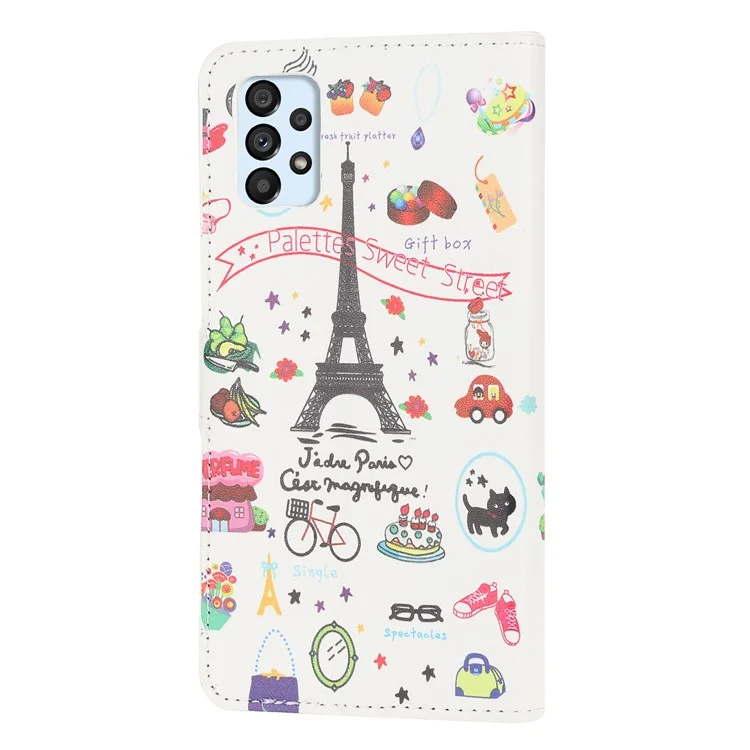 Pattern Printing Wallet Leather Phone Shell for Samsung Galaxy A52 4G/5G / A52s 5G Cell Phone Accessory - Tower