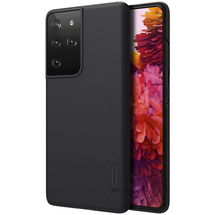 NILLKIN Frosted Shield Dustproof Anti-shock Matte PC Hard Phone Shell for Samsung Galaxy S21 Ultra 5G - Preto