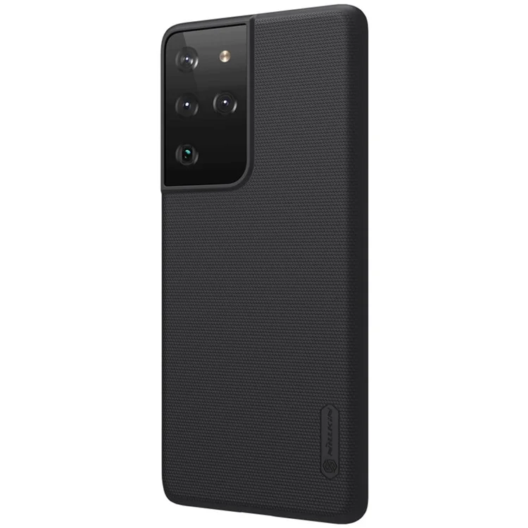 NILLKIN Frosted Shield Dustproof Anti-shock Matte PC Hard Phone Shell for Samsung Galaxy S21 Ultra 5G - Preto