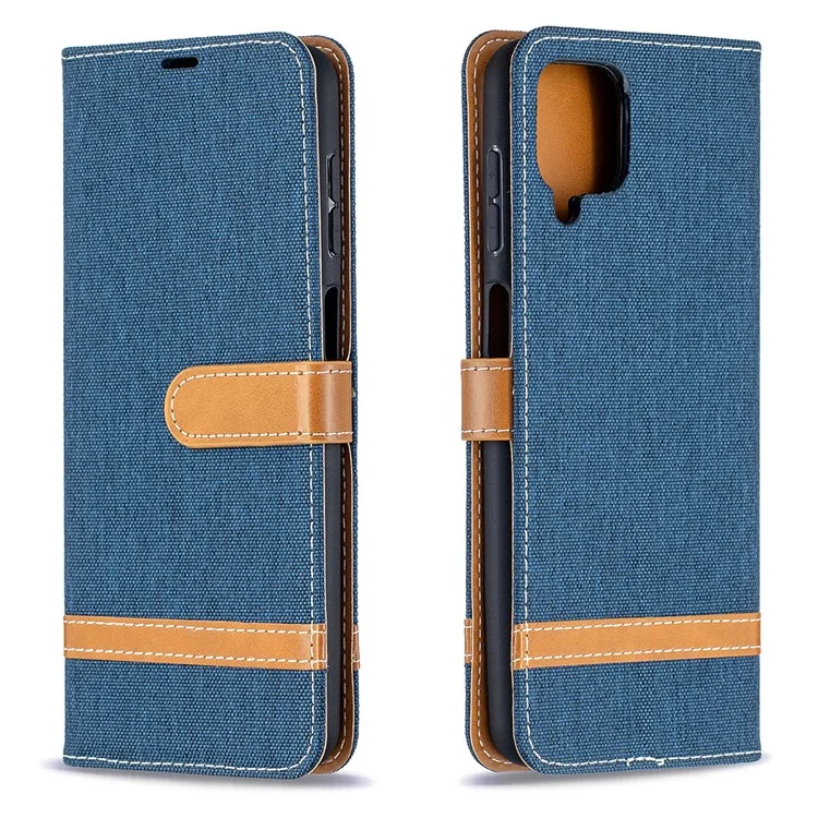 Custodia Per Samsung Galaxy A12 Coperchio Perchiettolo Parlaschio Perchiale Perchiale Chura Chean - Blu Scuro