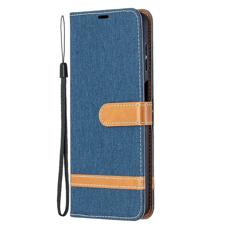Custodia Per Samsung Galaxy A12 Coperchio Perchiettolo Parlaschio Perchiale Perchiale Chura Chean - Blu Scuro
