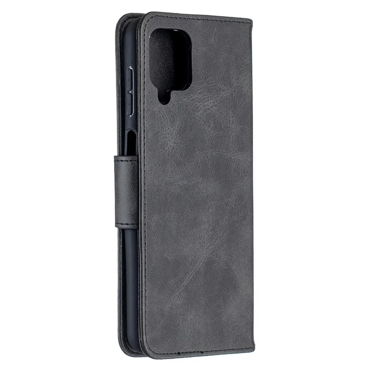 Portafoglio in Pelle PU Elegante Custodia Per Smartphone Per Samsung Galaxy A12 - Nero