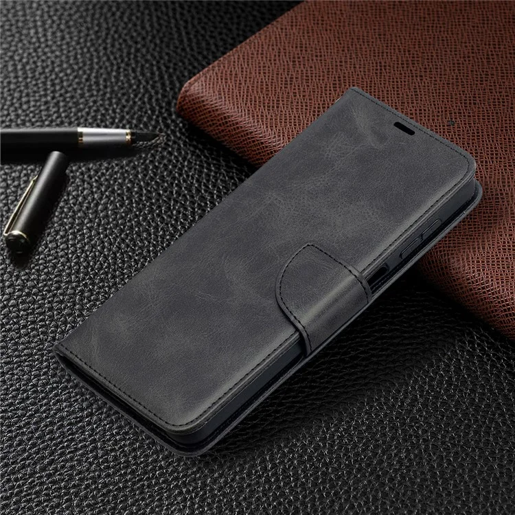 Portafoglio in Pelle PU Elegante Custodia Per Smartphone Per Samsung Galaxy A12 - Nero