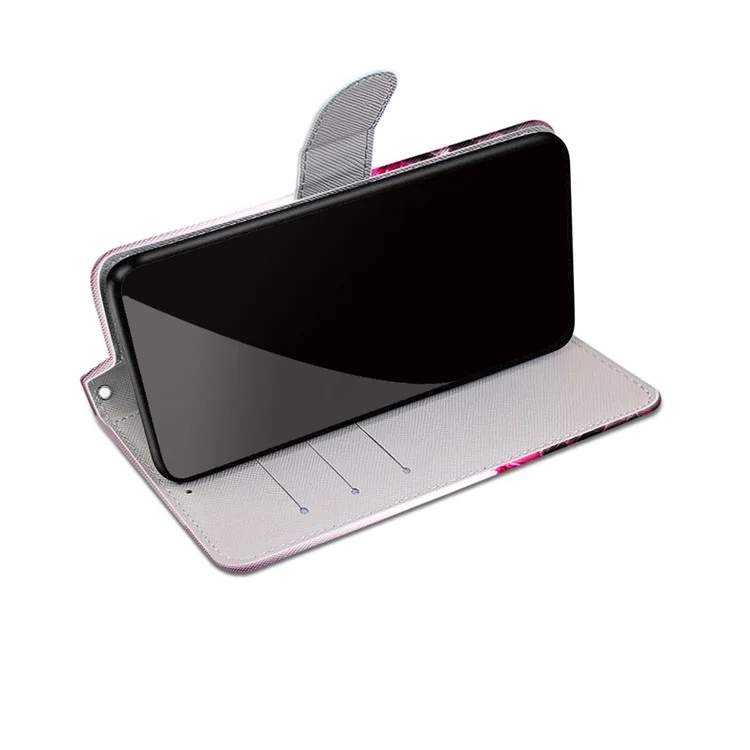 For Samsung Galaxy S21 4G/5G PU Leather Magnetic Cover Stand Flip Wallet Phone Case - Wild Roses