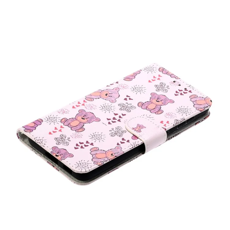 Embossment Pattern Stand Wallet Leather Protective Case with Strap for Samsung Galaxy S21 4G/5G - Bear
