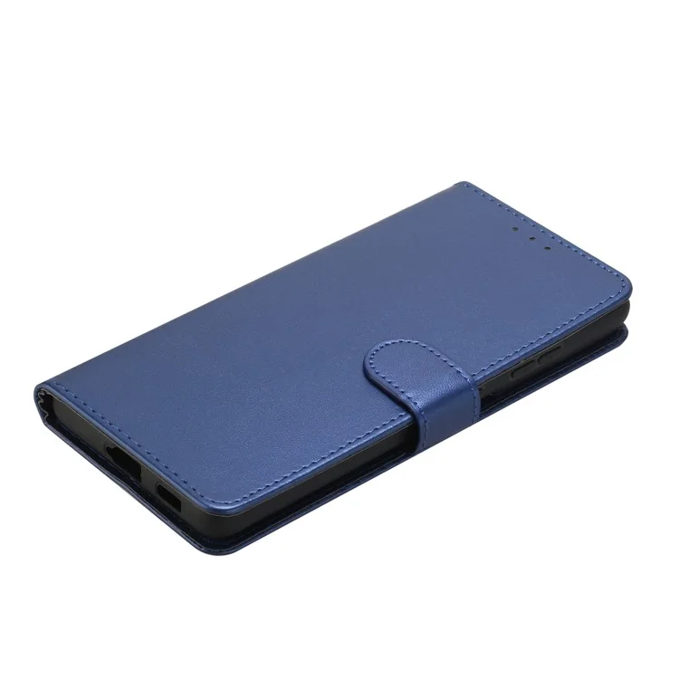 Unqiue Design Leather Phone Case с Ремешком Для Samsung Galaxy S21 4G/5G - Синий