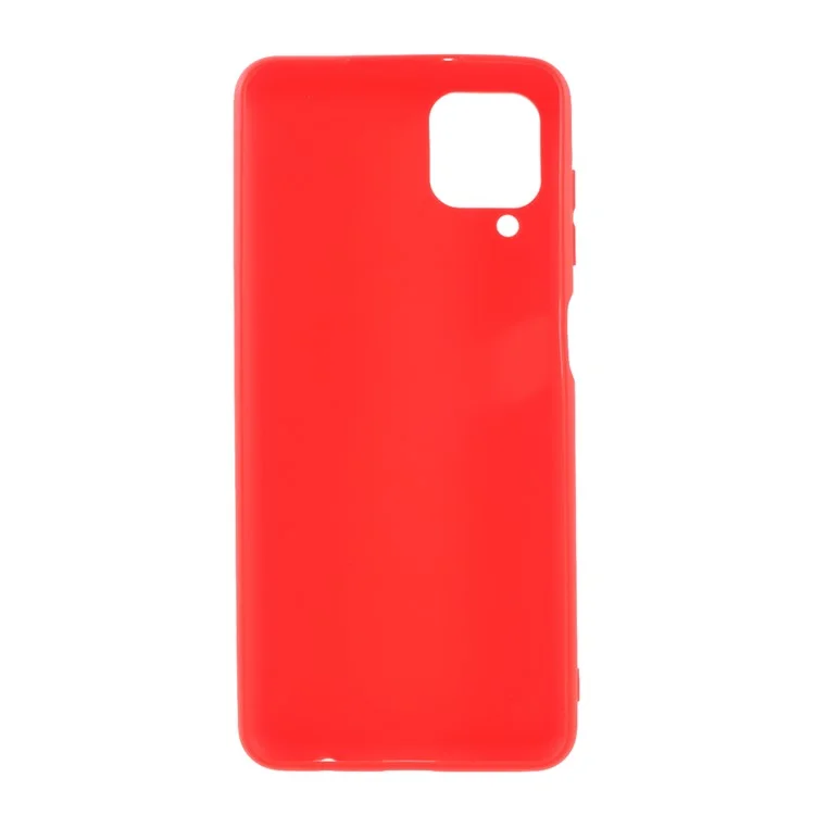 For Samsung Galaxy A12 Thin Matte TPU Phone Case Finish Profile Soft Back Protective Cover - Red