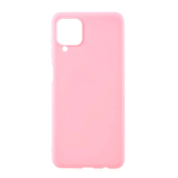 For Samsung Galaxy A12 Thin Matte TPU Phone Case Finish Profile Soft Back Protective Cover - Pink