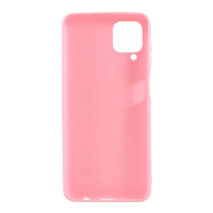 For Samsung Galaxy A12 Thin Matte TPU Phone Case Finish Profile Soft Back Protective Cover - Pink