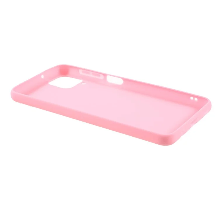 For Samsung Galaxy A12 Thin Matte TPU Phone Case Finish Profile Soft Back Protective Cover - Pink