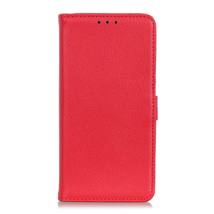 Litchi Skin PU Leder Drop Resistant Wallet Case Protector Protective Shell Für Samsung Galaxy A52 4G/5G / A52s 5g - Rot