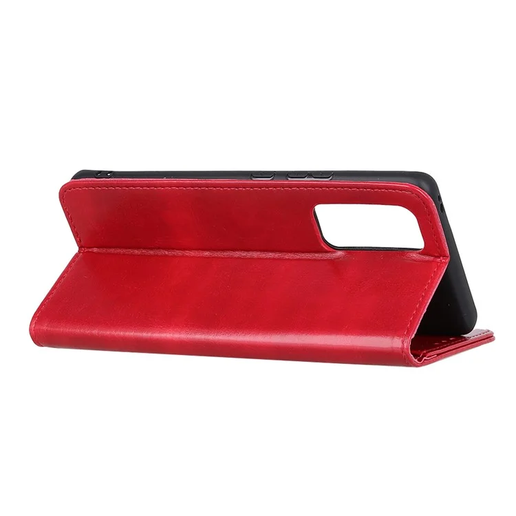 Portafoglio di Texture Per Cavalli da Cavalletto Antigracciate Per la Protezione in Pelle Copertina Del Telefono Per la Protezione Per la Protezione Per Samsung Galaxy A52 4G/5G / A52s 5G - Rosso
