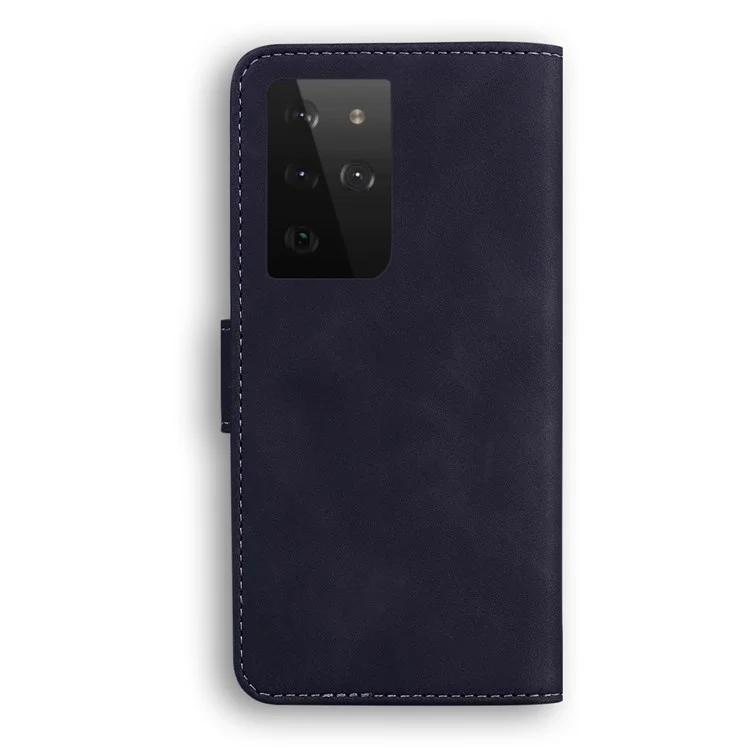 Case de Teléfonos de Cuero Para la Billetera Para Samsung Galaxy S21 Ultra 5G - Negro