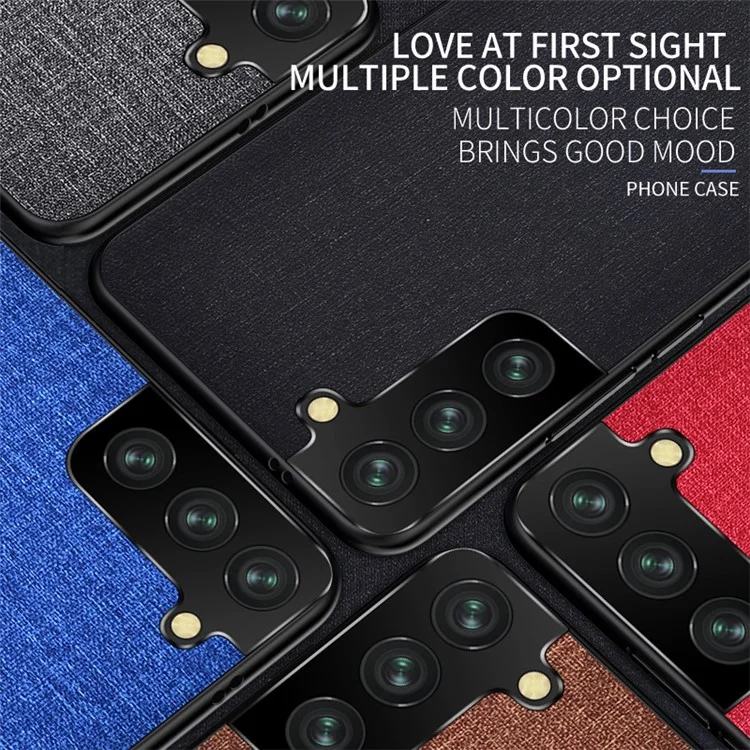 TPU + PC + Cloth Phone Case Cover для Samsung Galaxy S21+ 5G - Серый