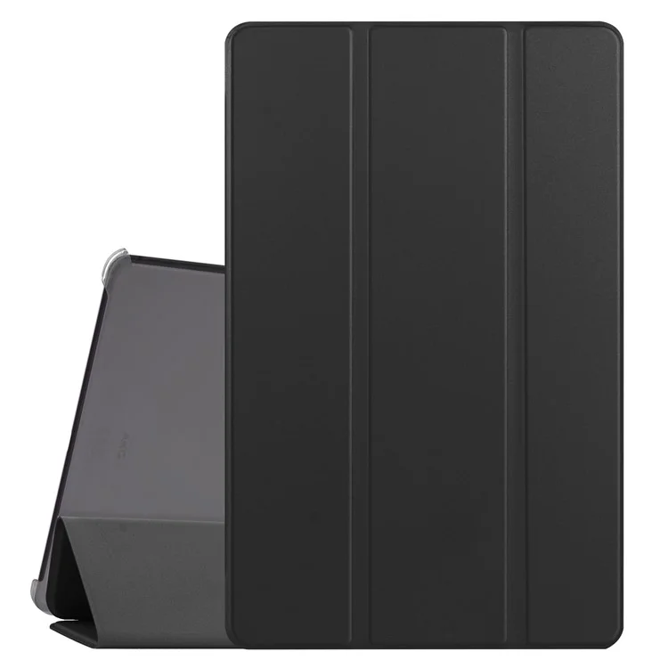 Funda protectora plegable de trifold de piel de poliuretano a prueba de huellas dactilares y arañazos para Samsung Galaxy Tab A7 10.4 (2022) / (2020) - Negro