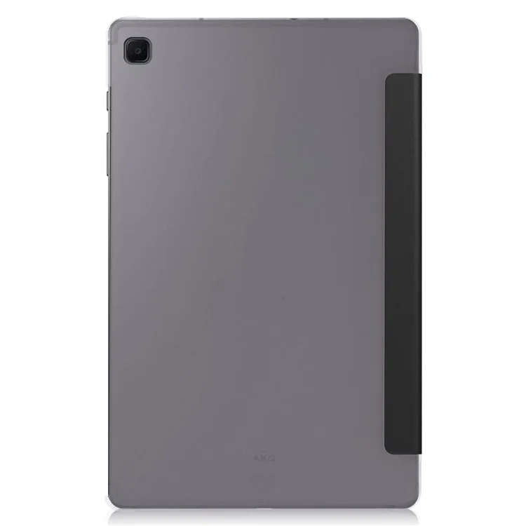 Funda protectora plegable de trifold de piel de poliuretano a prueba de huellas dactilares y arañazos para Samsung Galaxy Tab A7 10.4 (2022) / (2020) - Negro