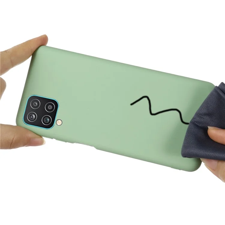 Case de Teléfono de Silicona Líquido Suave a Prueba de Golpes Para Samsung Galaxy A12 - Verde