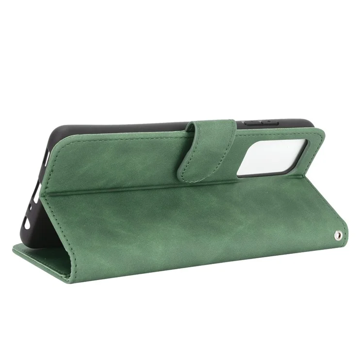Delicate PU Leder Brieftasche Handy -hülle Für Samsung Galaxy A72 5G / A72 4G - Grün