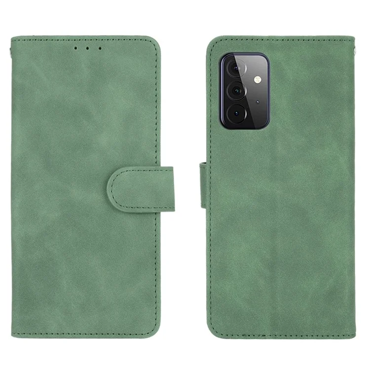 Delicate PU Leder Brieftasche Handy -hülle Für Samsung Galaxy A72 5G / A72 4G - Grün