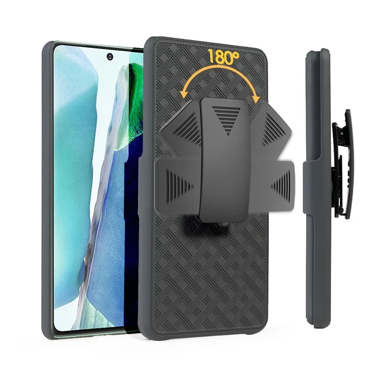 Тканая текстурная встроенная подставка PC Hard Case для Samsung Galaxy S21 Ultra 5G