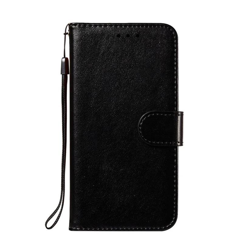 Dual-sided Magnetic Clasp Leather Wallet Stand Phone Case Shell for Samsung Galaxy S21+ 5G - Black
