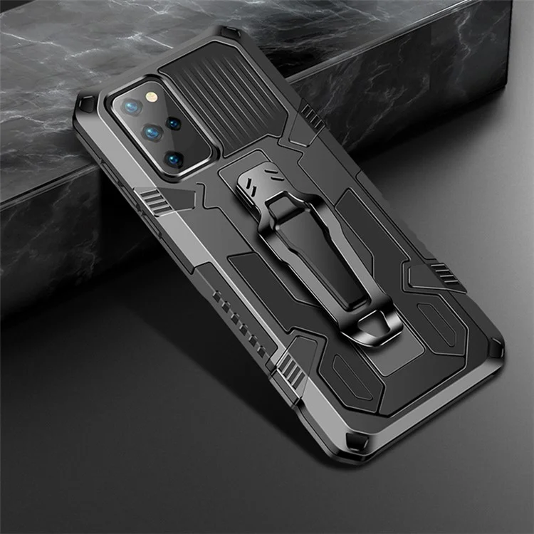Carcasa híbrida de plástico con clip posterior + TPU con soporte para Samsung Galaxy S20 FE 4G/FE 5G/S20 Lite/S20 FE 2022 - Negro
