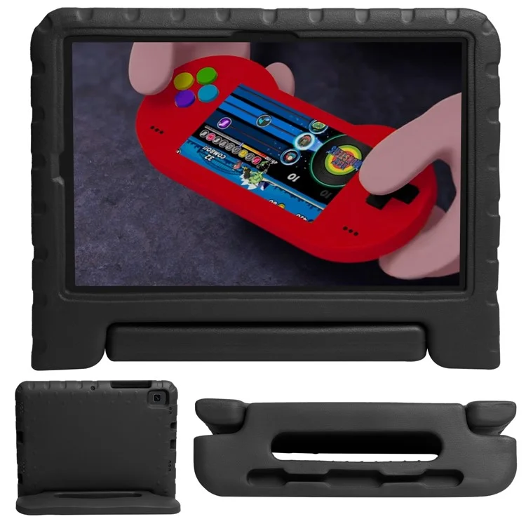Kickstand Anti-shock EVA Tablet Case com Slot para Stylus para Samsung Galaxy Tab A7 10.4 (2022) / (2020) - Preto