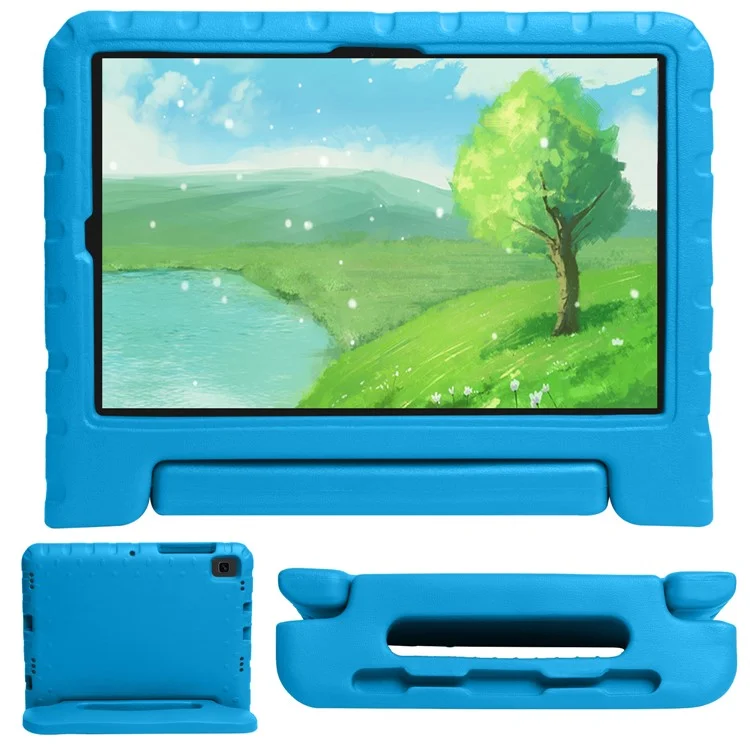 Kickstand Anti-shock EVA Tablet Case with Stylus Slot for Samsung Galaxy Tab A7 10.4 (2022) / (2020) - Blue