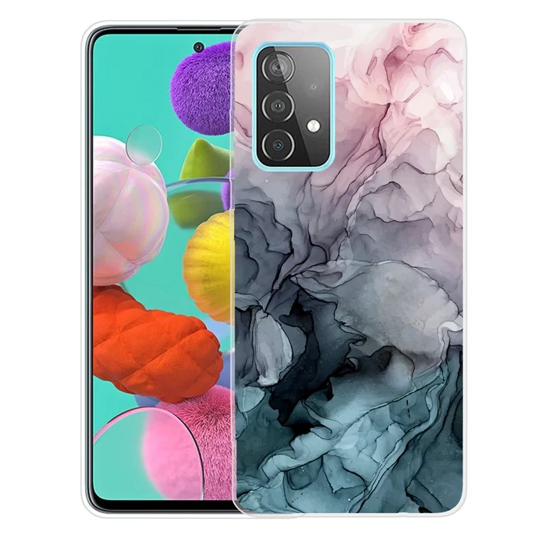 Для Samsung Galaxy A52 4G/5G / A52s 5G Marble Pattern Design Soft TPU Anti-Scratch Shockproof Protective Phone Case - Style B