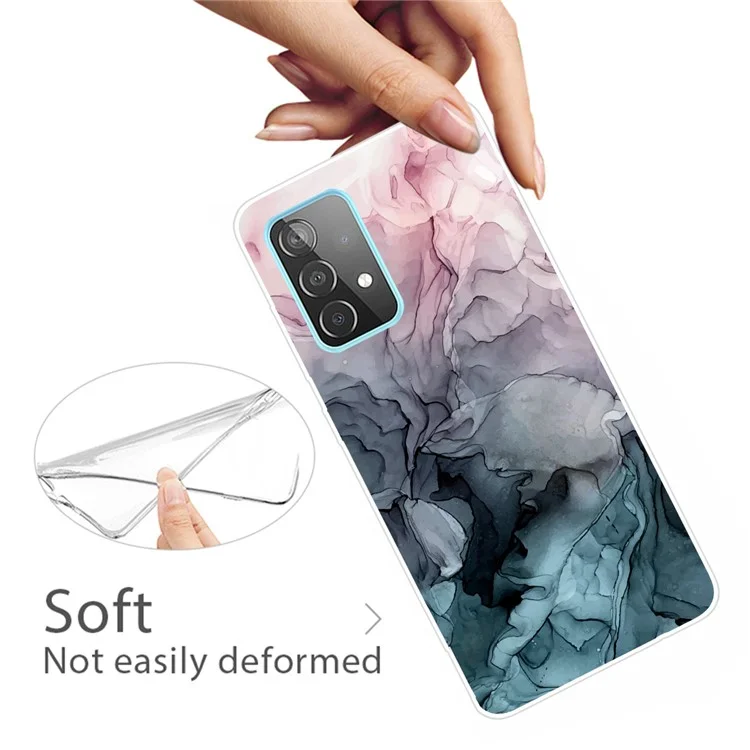 Для Samsung Galaxy A52 4G/5G / A52s 5G Marble Pattern Design Soft TPU Anti-Scratch Shockproof Protective Phone Case - Style B