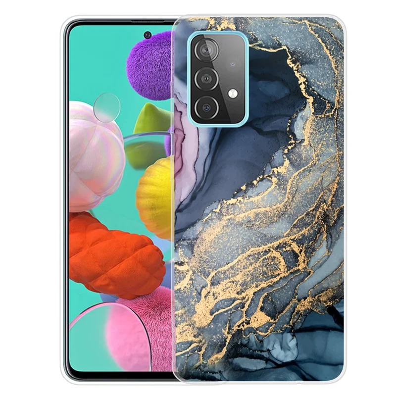 For Samsung Galaxy A52 4G/5G / A52s 5G Marble Pattern Design Soft TPU Anti-Scratch Shockproof Protective Phone Case - Style M